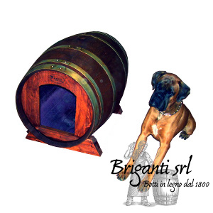 Cuccia per cane da botte in legno